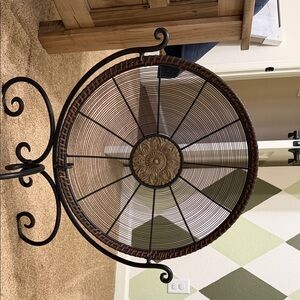 Decorative Metal and Wicker Basket